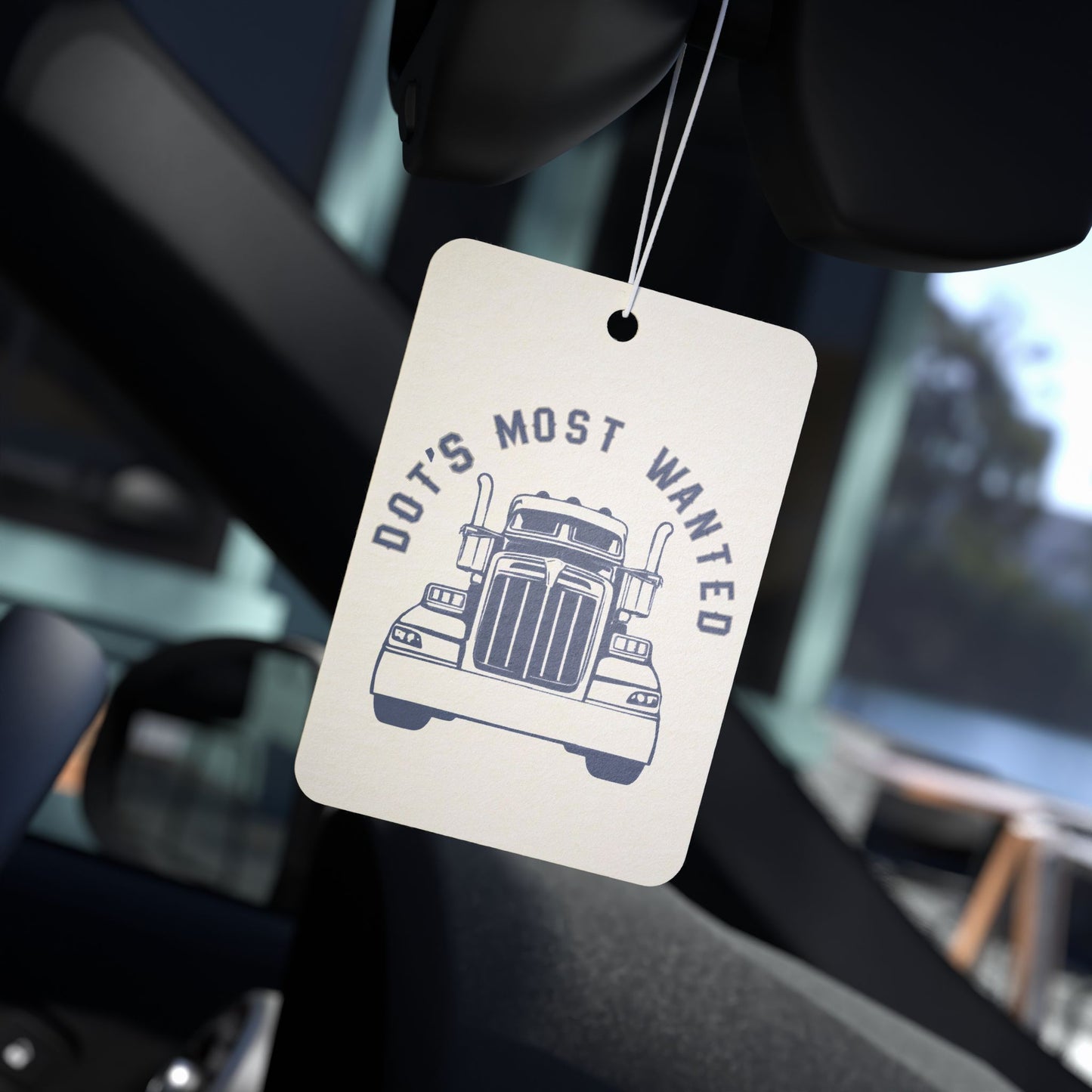 Truck Driver Air Freshener, DOT's Most Wanted, Auto Decor, Car Accessories, Gift for Truckers, Masculine Car Perfume
