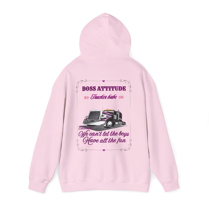 Boss Attitude-Trucker babe Hoodie