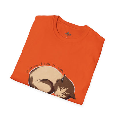 Wake me up when the coffee is ready T-shirt