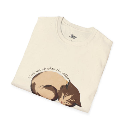Wake me up when the coffee is ready T-shirt