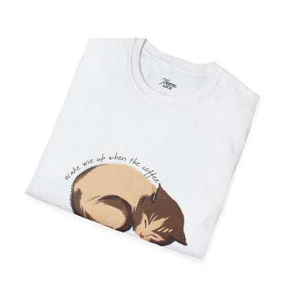 Wake me up when the coffee is ready T-shirt