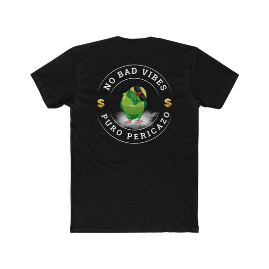 Cool Graphic Crew Tee, No Bad Vibes Tee, Unisex Casual Tee, Fun T-Shirt for Parties, Gift for Friends