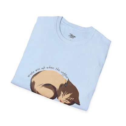 Wake me up when the coffee is ready T-shirt