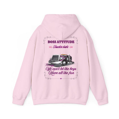 Boss Attitude-Trucker babe Hoodie