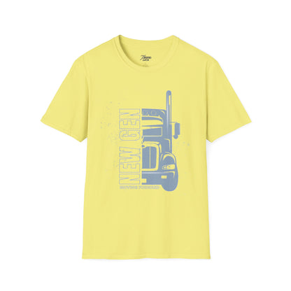 New Gen Truck Graphic T-Shirt, Unisex Softstyle Tee, Perfect for Truck Lovers, Gifts for Dad, Casual Wear, Birthday Present