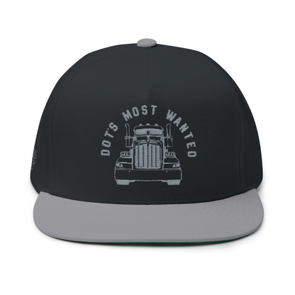 Embroidered Trucker Cap - DOT'S Most Wanted Semi-Truck Design