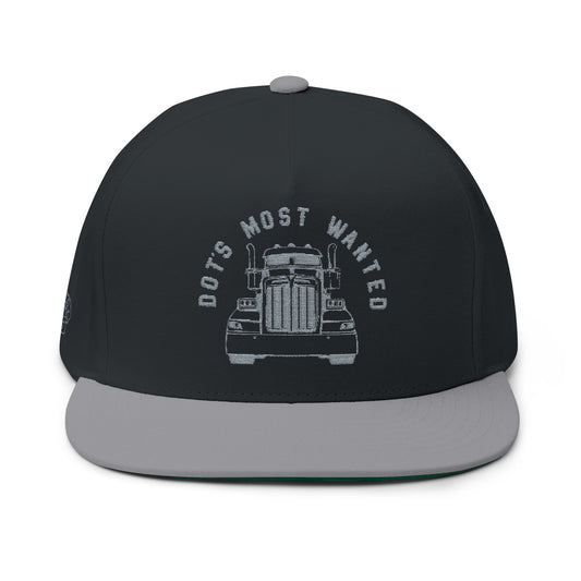 Embroidered Trucker Cap - DOT'S Most Wanted Semi-Truck Design